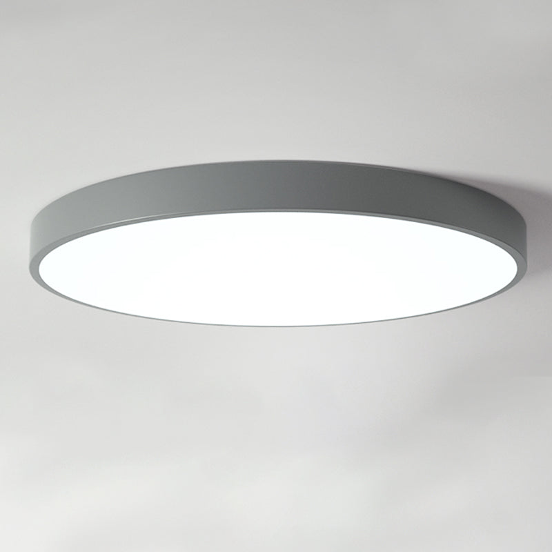 Plafoniera moderna da incasso in stile amaretto, rotonda, in acrilico, a LED, da incasso