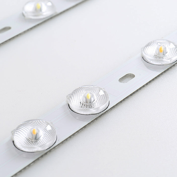 Plafoniera moderna da incasso in stile amaretto, rotonda, in acrilico, a LED, da incasso