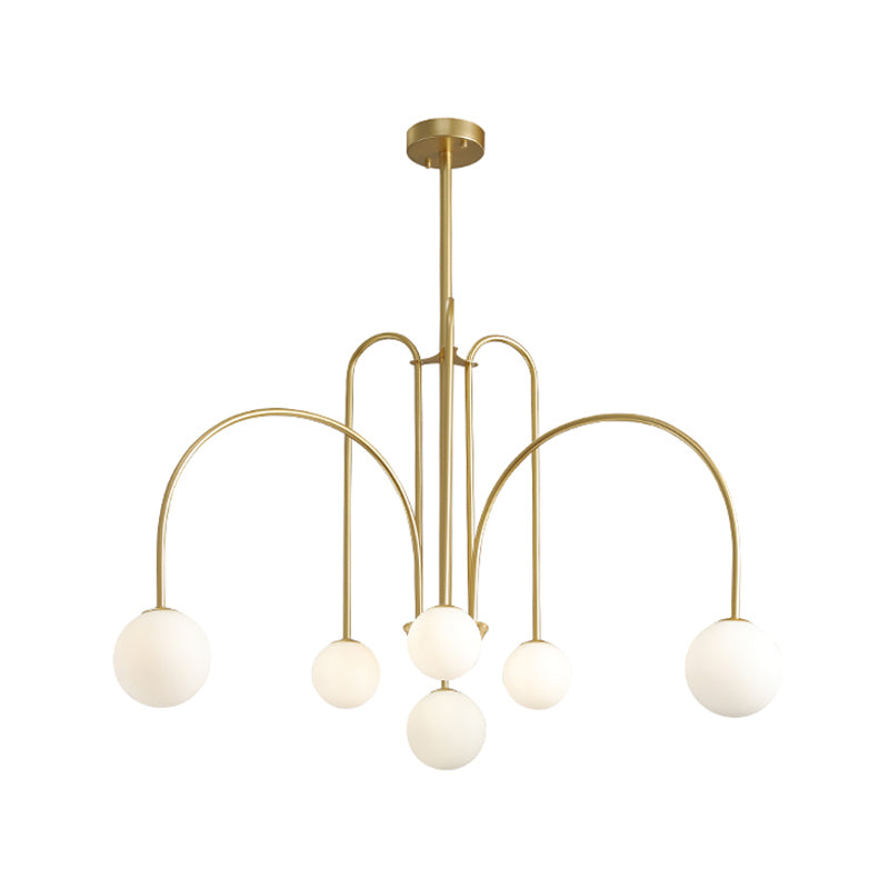 Modern Metal Chandelier Light Multi-Head Suspension Pendant Lamp for Living Room