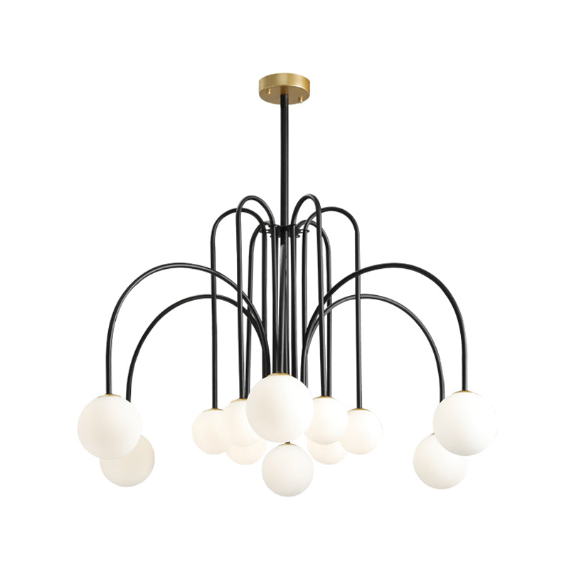 Modern Metal Chandelier Light Multi-Head Suspension Pendant Lamp for Living Room