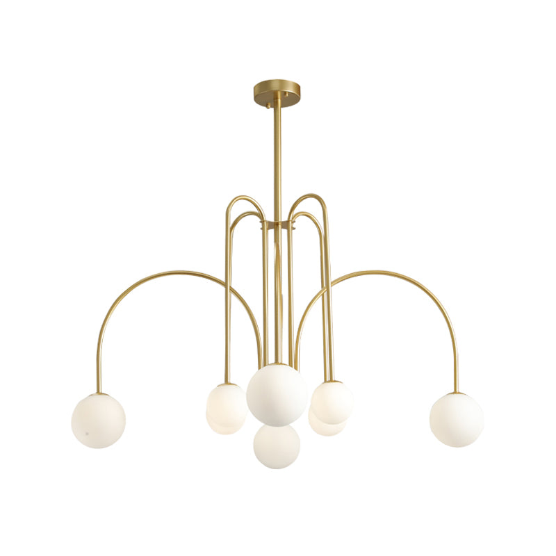 Modern Metal Chandelier Light Multi-Head Suspension Pendant Lamp for Living Room