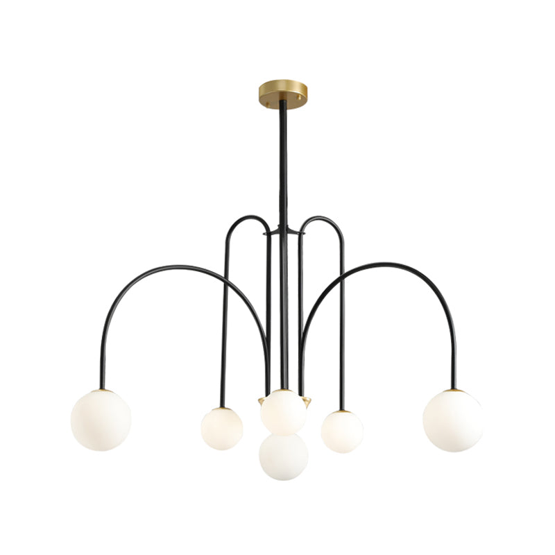 Modern Metal Chandelier Light Multi-Head Suspension Pendant Lamp for Living Room