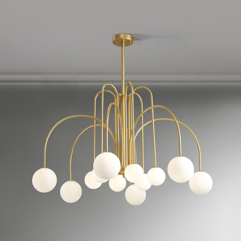 Modern Metal Chandelier Light Multi-Head Suspension Pendant Lamp for Living Room