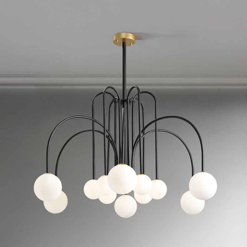 Modern Metal Chandelier Light Multi-Head Suspension Pendant Lamp for Living Room