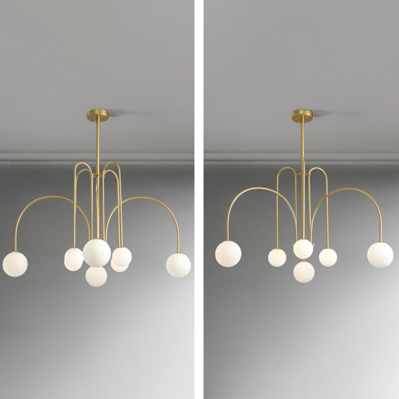 Modern Metal Chandelier Light Multi-Head Suspension Pendant Lamp for Living Room