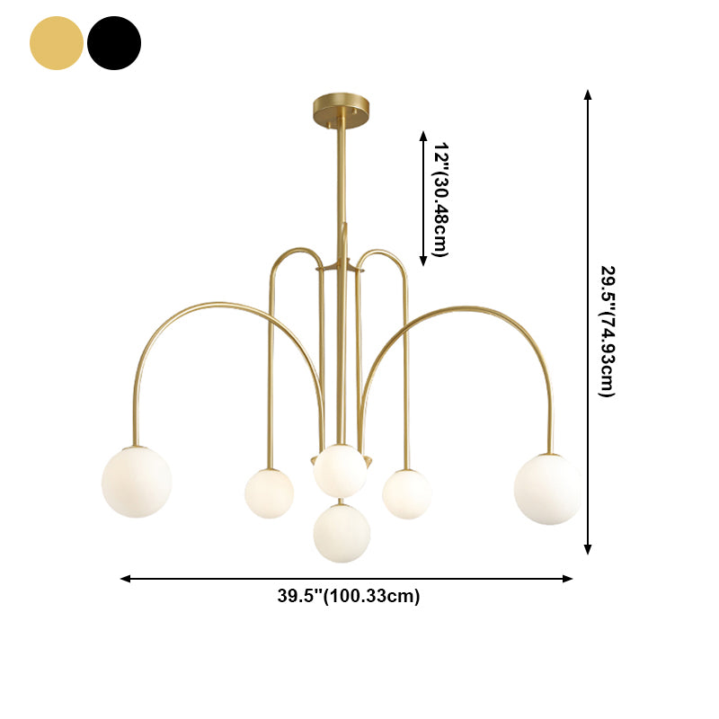 Modern Metal Chandelier Light Multi-Head Suspension Pendant Lamp for Living Room