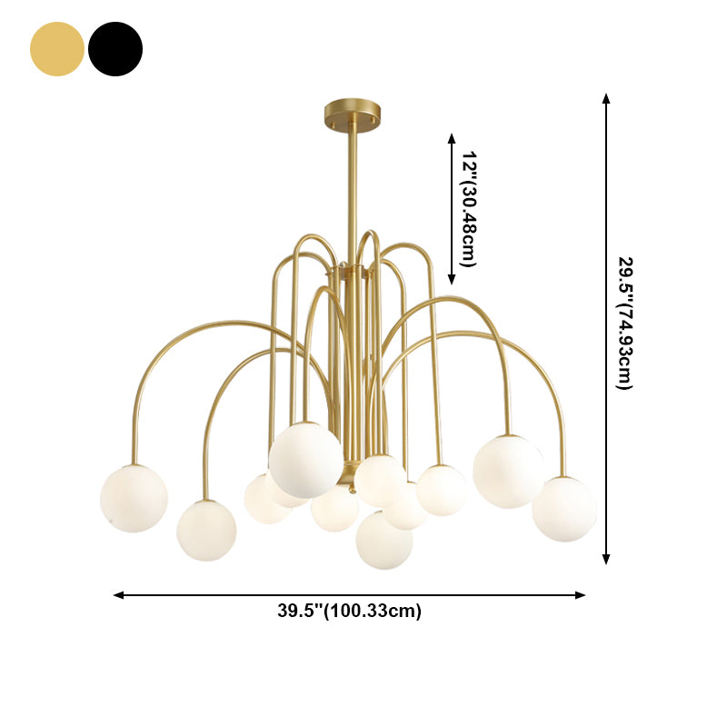 Modern Metal Chandelier Light Multi-Head Suspension Pendant Lamp for Living Room