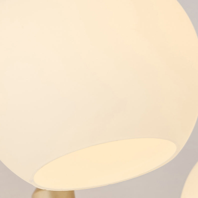 Modern Glass Chandelier Light Globe Shade Multi-Head Pendant Lamps for Living Room