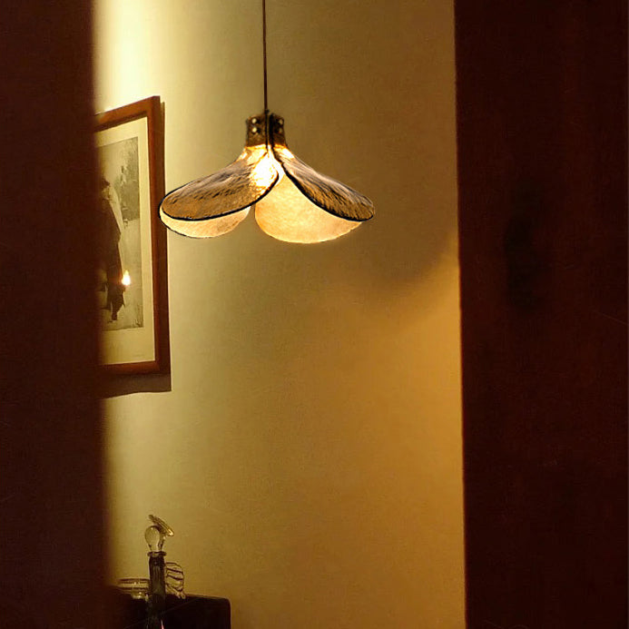 Luce a sospensione in vetro ambra in stile industriale Antique 1 lampada a sospensione leggera per sala da pranzo