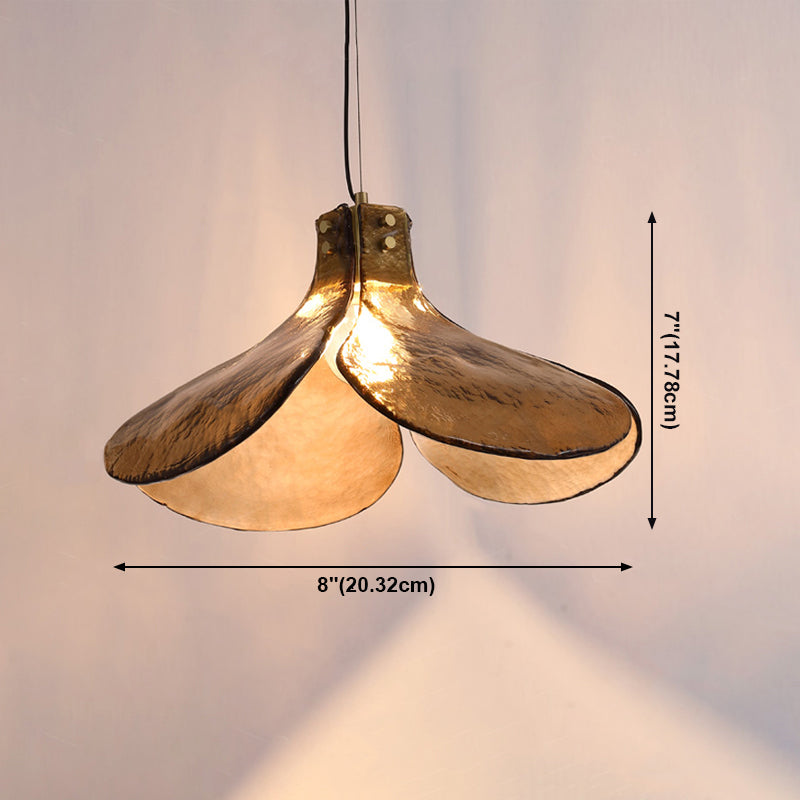 Luce a sospensione in vetro ambra in stile industriale Antique 1 lampada a sospensione leggera per sala da pranzo