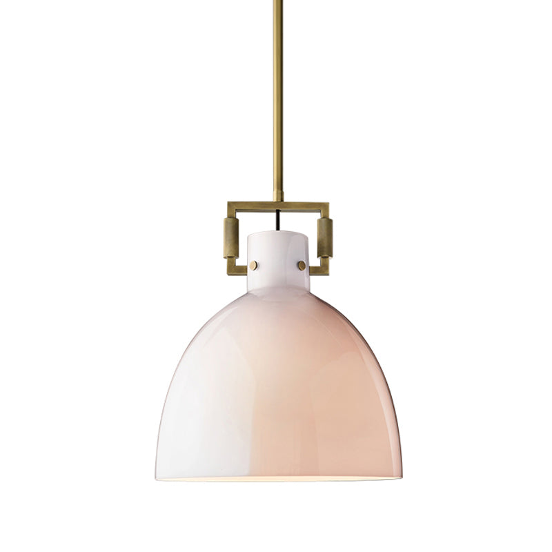 Industrial Bowl Shade Pendant Light Glass 1 Head Suspension Light for Corridor