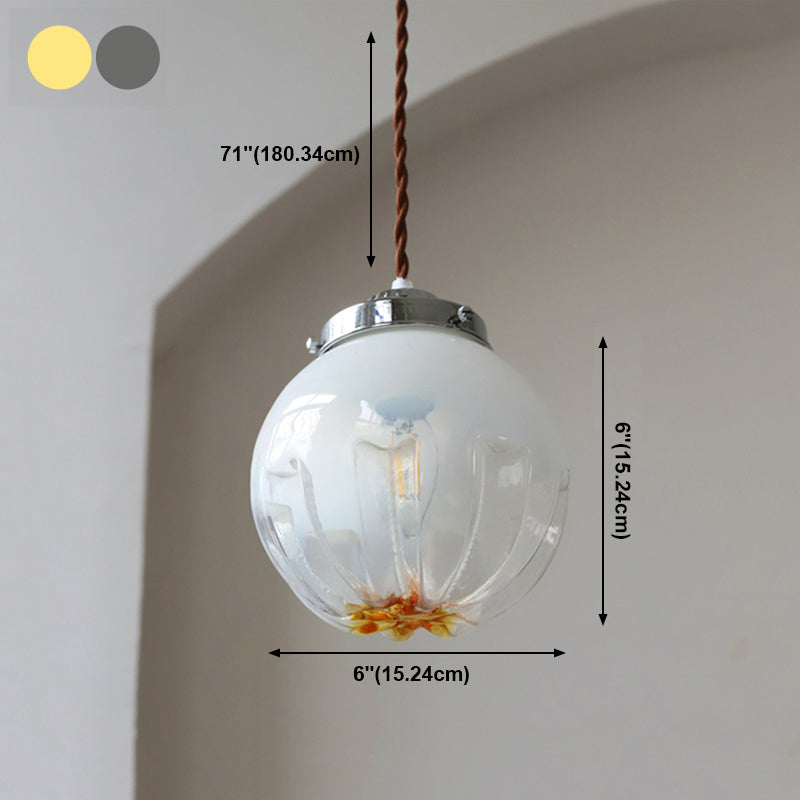 Pendante de style moderne minimalisme minimalisme en métal verre suspendu pour le chevet