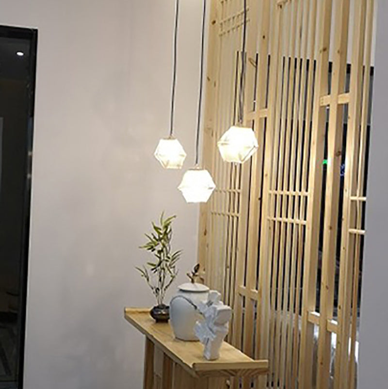 Verre géométrique suspendue Lumière Créative 1 Livrage léger Pendant le suspension moderne