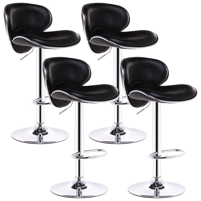 Lift and Rotate Height Stool Modern Indoor Leather Bar Stool