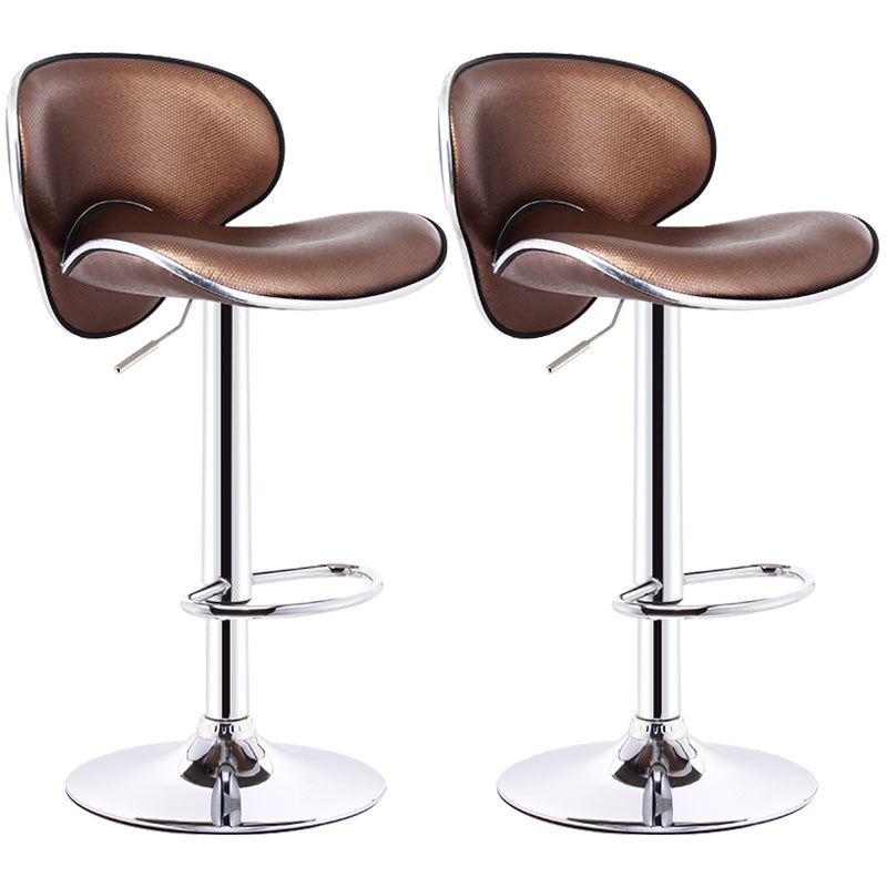 Lift and Rotate Height Stool Modern Indoor Leather Bar Stool