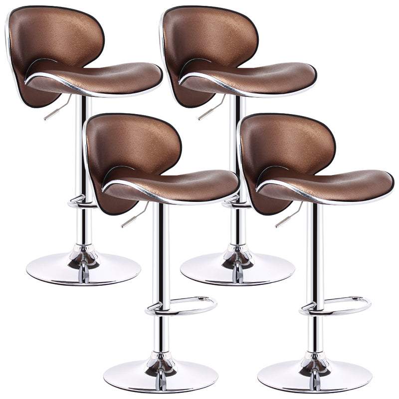 Lift and Rotate Height Stool Modern Indoor Leather Bar Stool