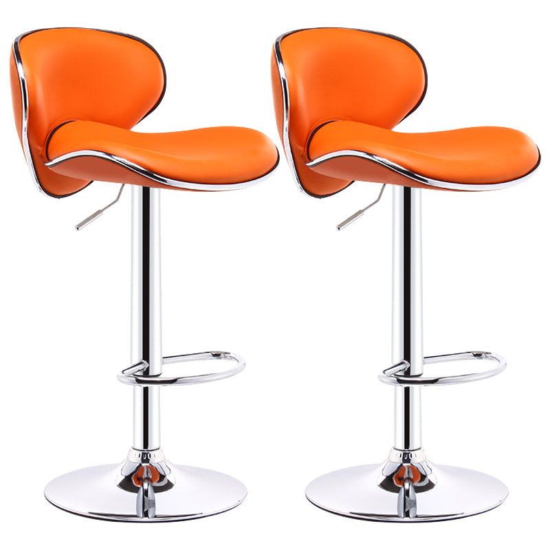 Lift and Rotate Height Stool Modern Indoor Leather Bar Stool