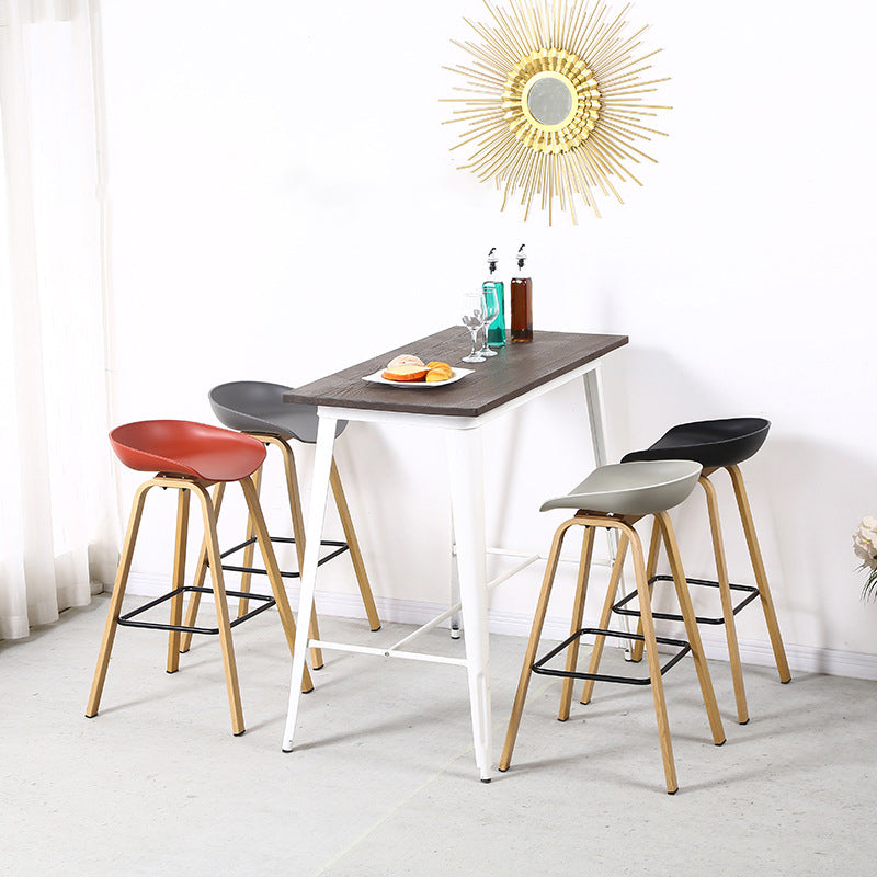 Contemporary Simple Counter Stools 29 Inch Indoor Bar Stool with Metal Leg