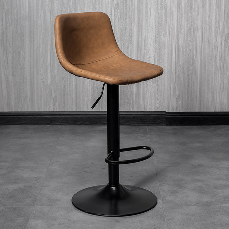 Rotatable and Liftable Counter Stool Industrial Leather Cushion Bar Stool