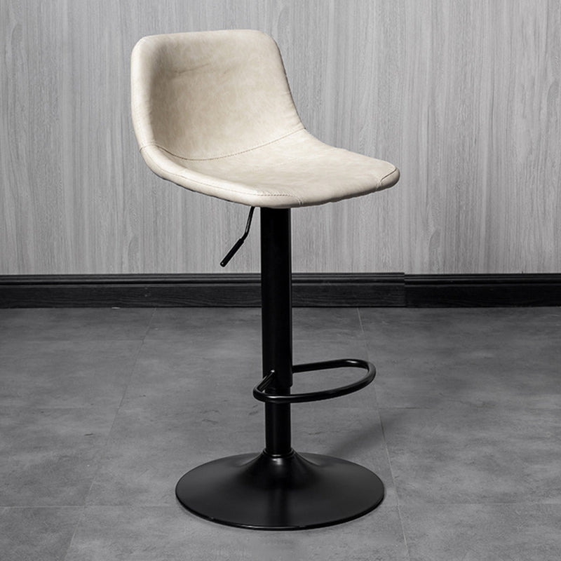 Rotatable and Liftable Counter Stool Industrial Leather Cushion Bar Stool