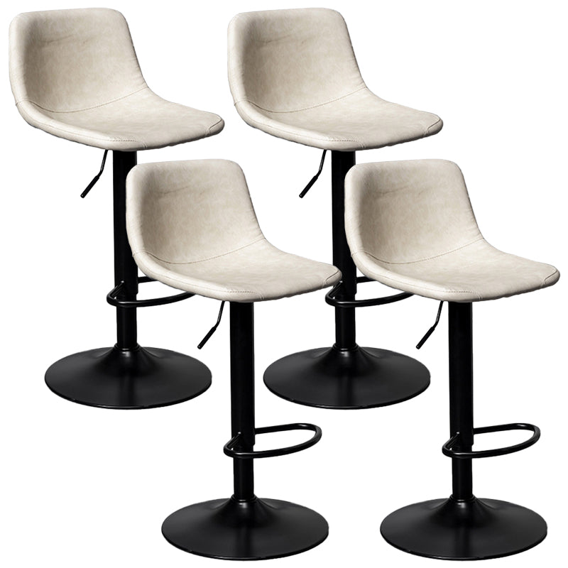 Rotatable and Liftable Counter Stool Industrial Leather Cushion Bar Stool