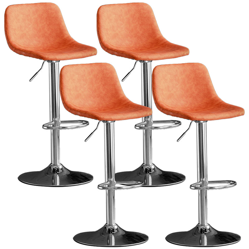 Rotatable and Liftable Counter Stool Industrial Leather Cushion Bar Stool