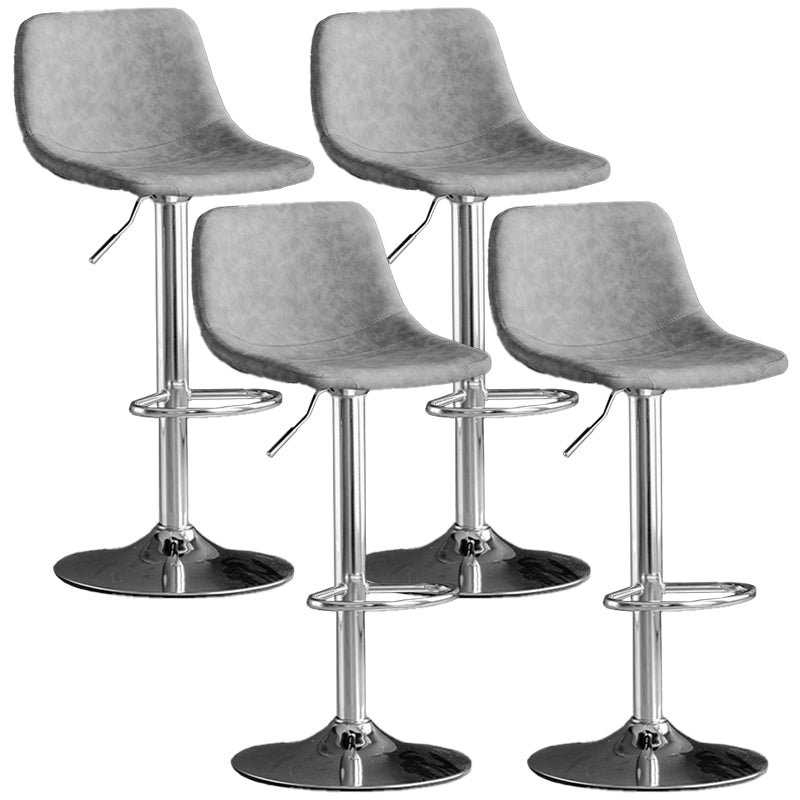 Rotatable and Liftable Counter Stool Industrial Leather Cushion Bar Stool
