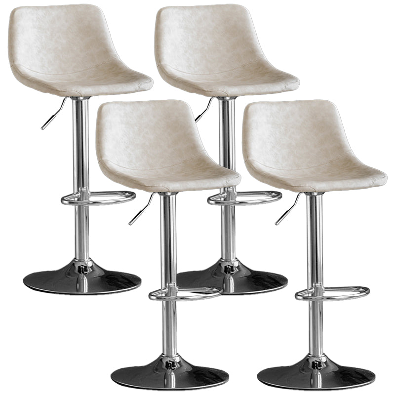 Rotatable and Liftable Counter Stool Industrial Leather Cushion Bar Stool