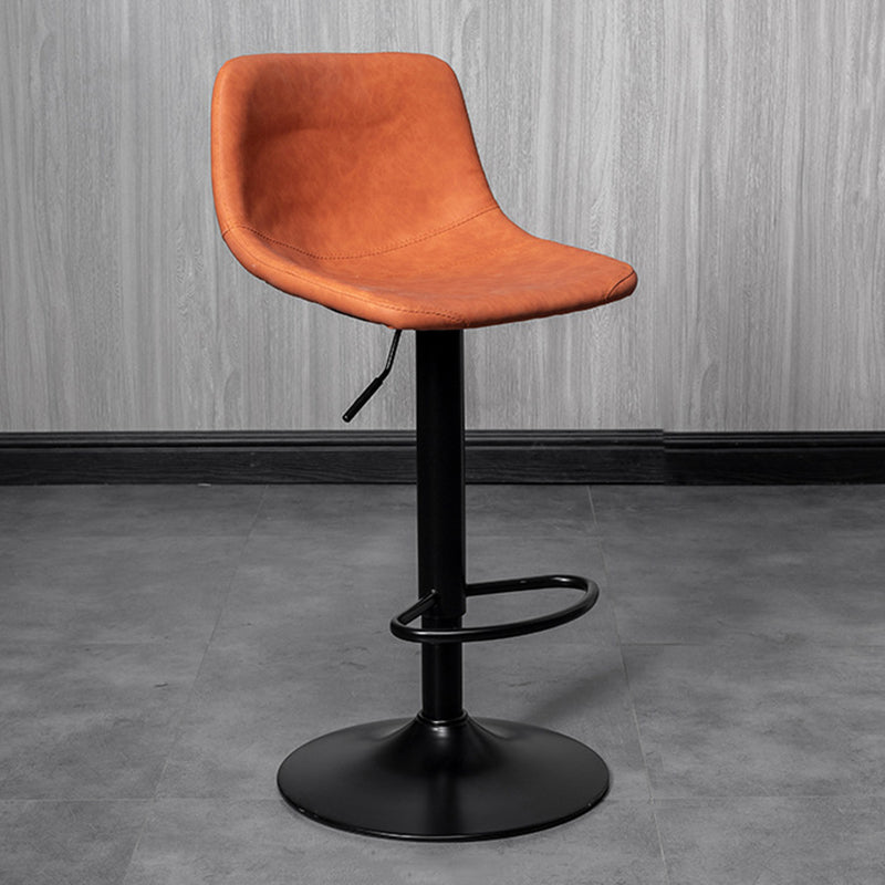 Rotatable and Liftable Counter Stool Industrial Leather Cushion Bar Stool