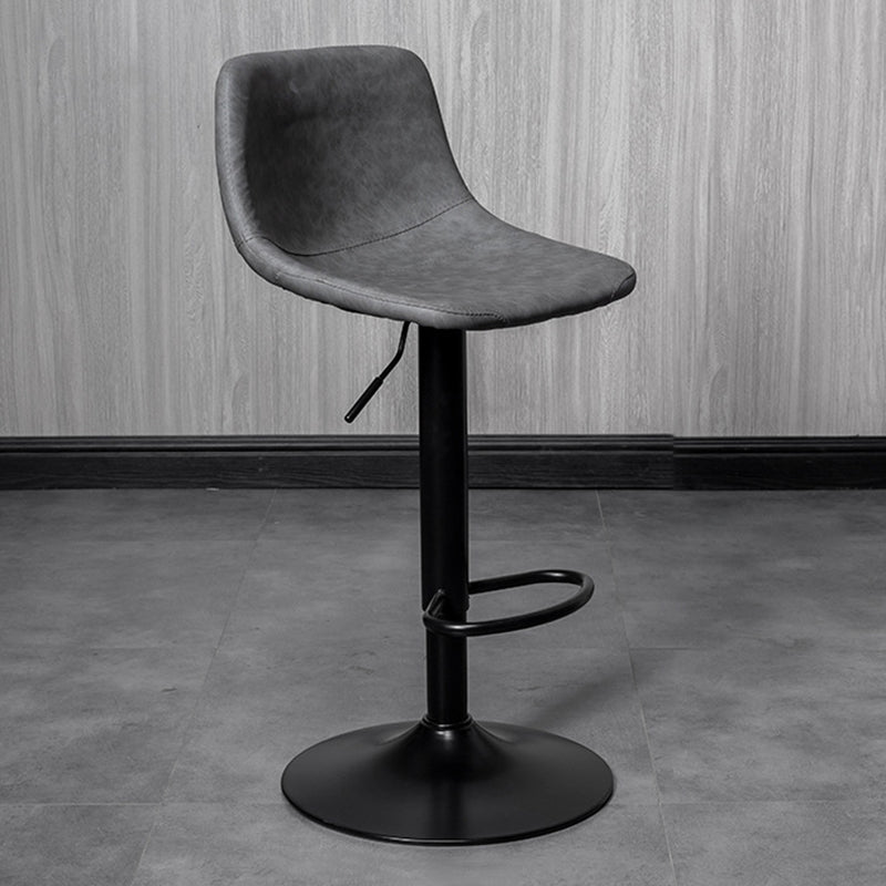 Rotatable and Liftable Counter Stool Industrial Leather Cushion Bar Stool