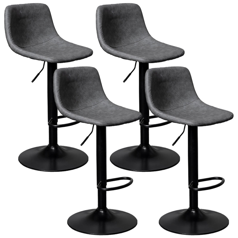 Rotatable and Liftable Counter Stool Industrial Leather Cushion Bar Stool