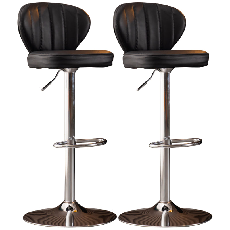 Modern Adjustable Barstool Leather Cushion Bar Stool for Living Room