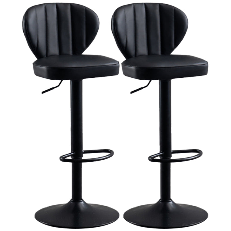 Modern Adjustable Barstool Leather Cushion Bar Stool for Living Room