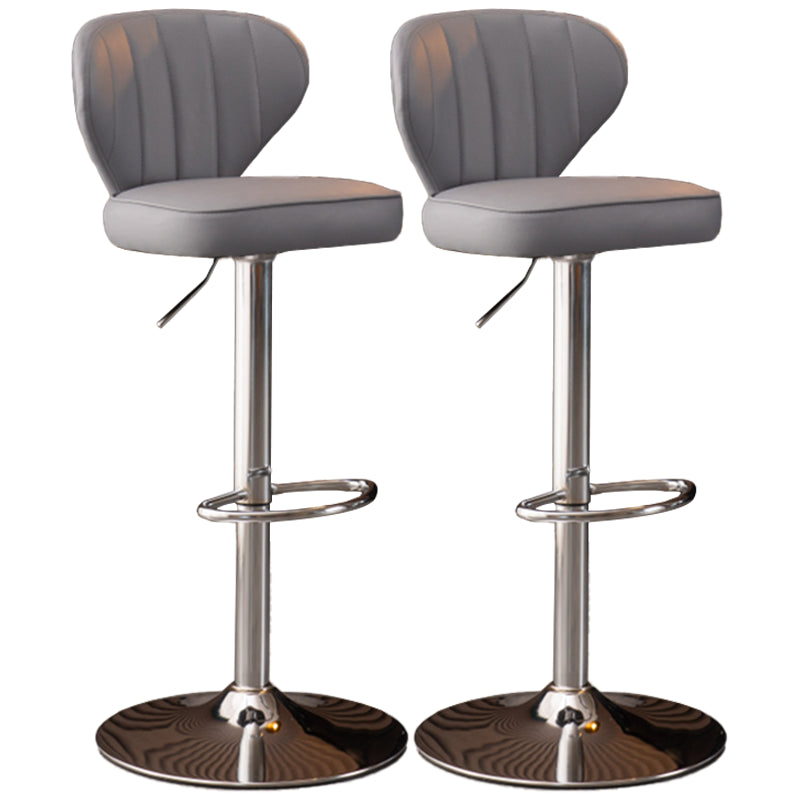 Modern Adjustable Barstool Leather Cushion Bar Stool for Living Room