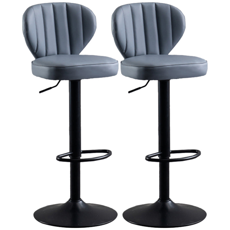 Modern Adjustable Barstool Leather Cushion Bar Stool for Living Room