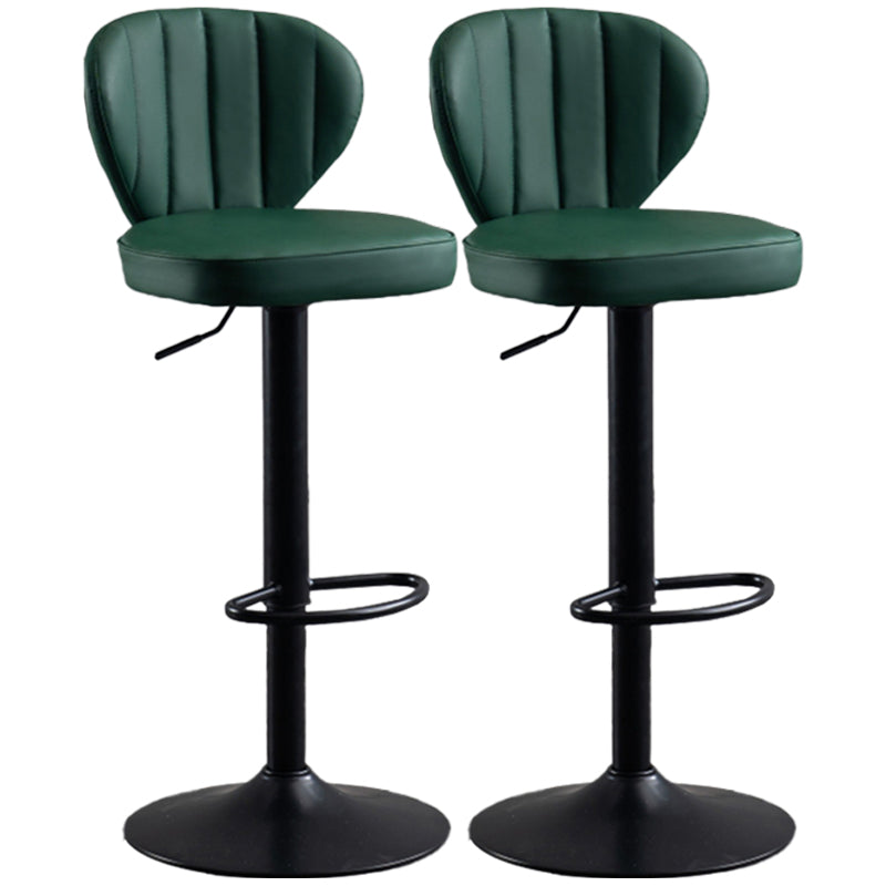 Modern Adjustable Barstool Leather Cushion Bar Stool for Living Room