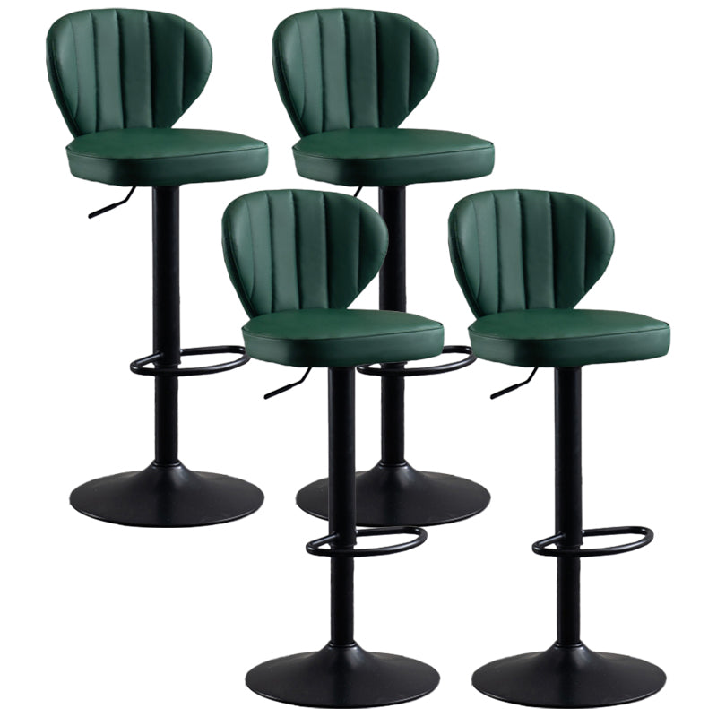 Modern Adjustable Barstool Leather Cushion Bar Stool for Living Room