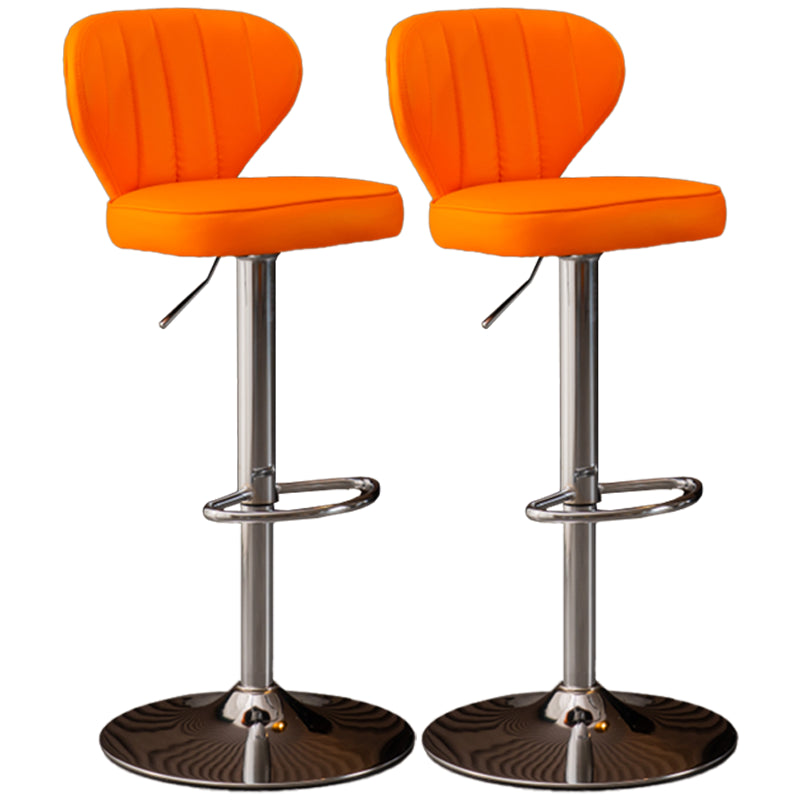 Modern Adjustable Barstool Leather Cushion Bar Stool for Living Room