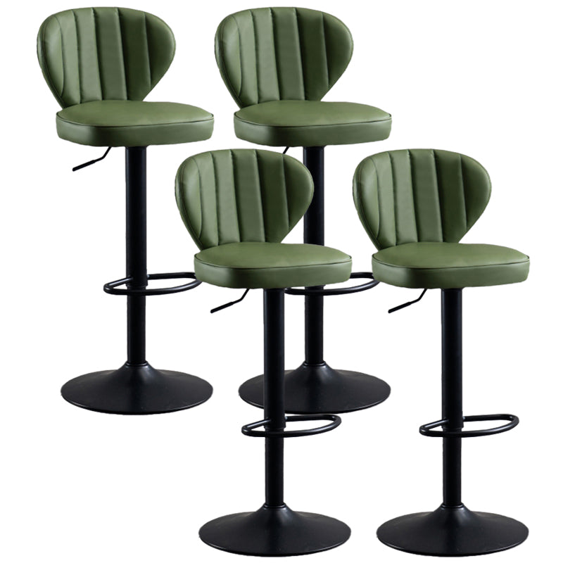 Modern Adjustable Barstool Leather Cushion Bar Stool for Living Room