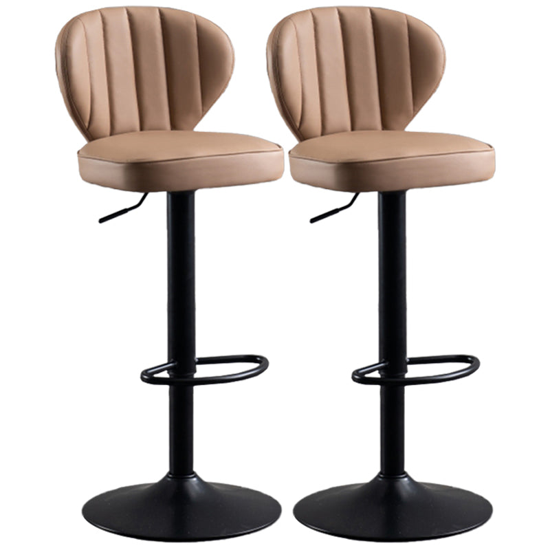 Modern Adjustable Barstool Leather Cushion Bar Stool for Living Room