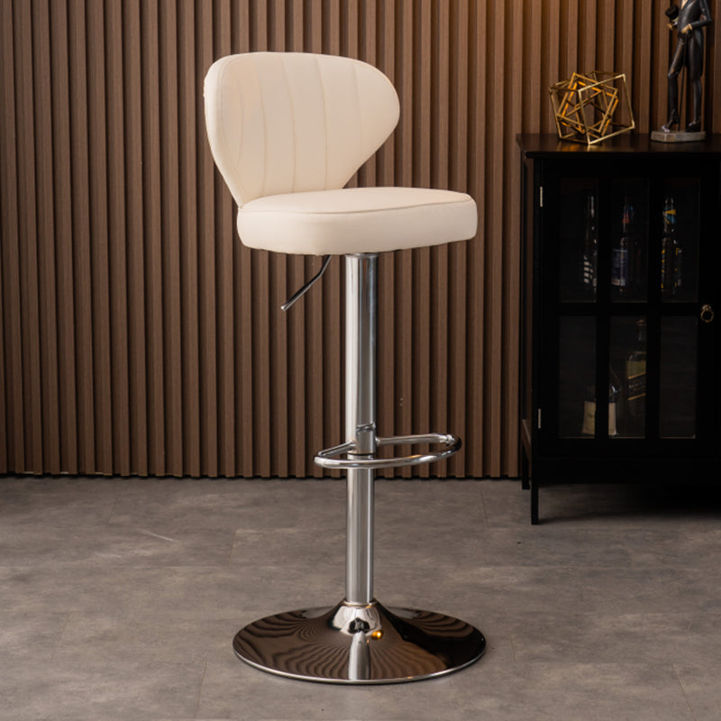 Modern Adjustable Barstool Leather Cushion Bar Stool for Living Room