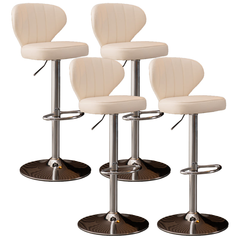 Modern Adjustable Barstool Leather Cushion Bar Stool for Living Room