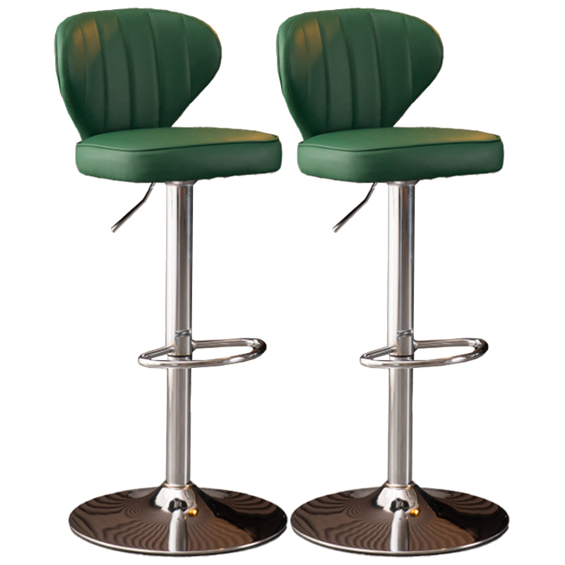 Modern Adjustable Barstool Leather Cushion Bar Stool for Living Room