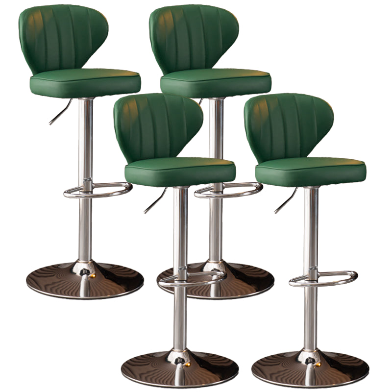 Modern Adjustable Barstool Leather Cushion Bar Stool for Living Room