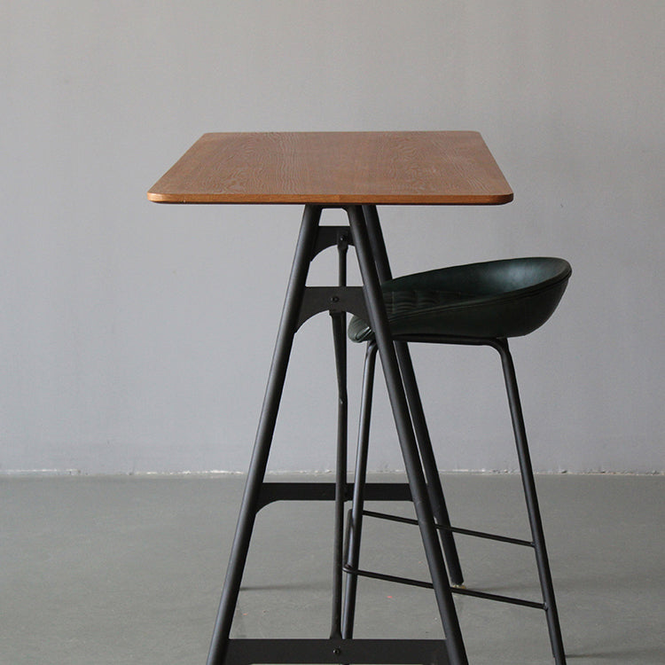 Industrial Leather Distressed Quilted Barstool Living Room Bar Stool with Bucket Seat