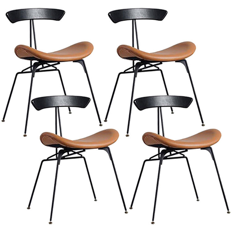 Industrial Black Counter Stools Iron Upholstered Bar Stools Bristol with Contoured Seat