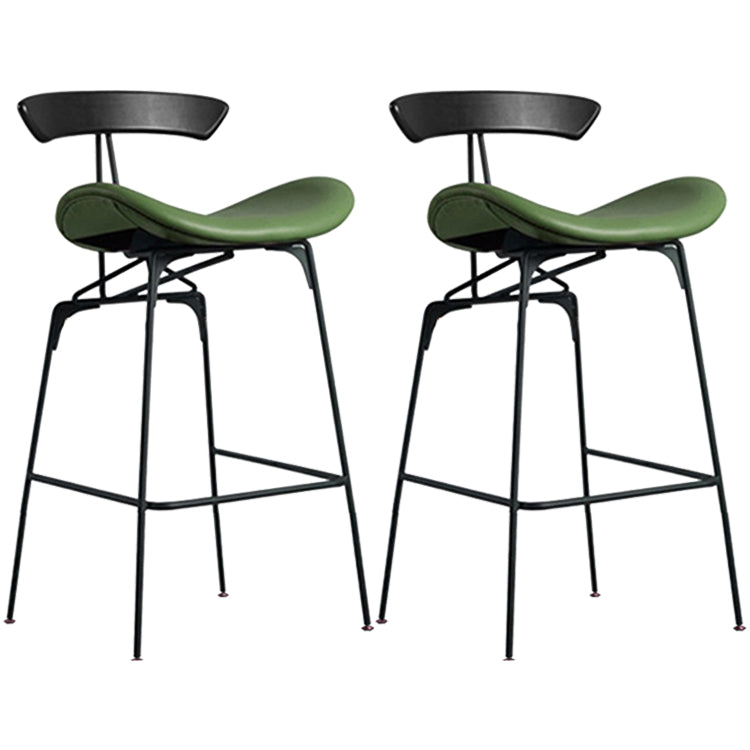 Industrial Black Counter Stools Iron Upholstered Bar Stools Bristol with Contoured Seat