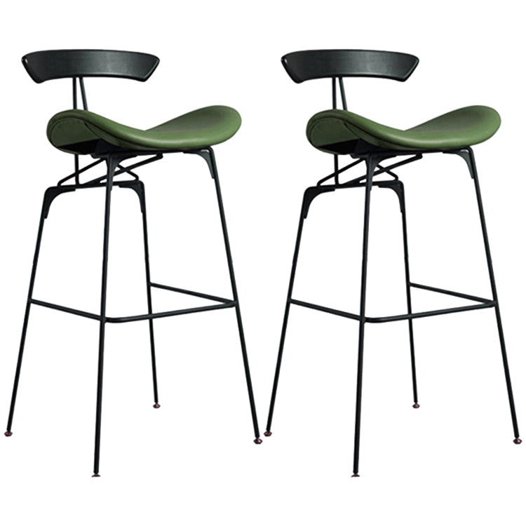 Industrial Black Counter Stools Iron Upholstered Bar Stools Bristol with Contoured Seat