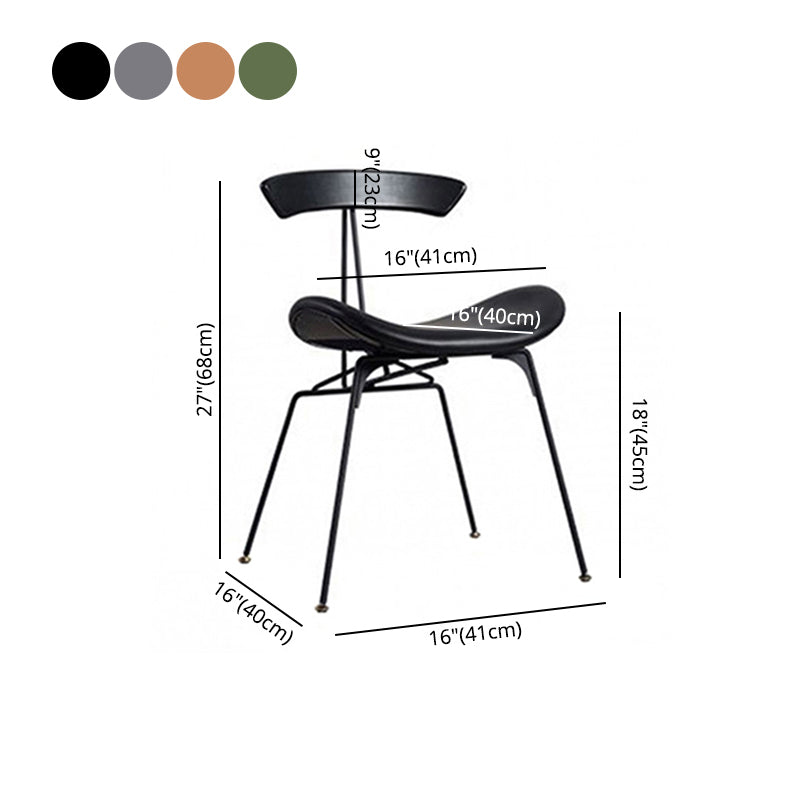 Industrial Black Counter Stools Iron Upholstered Bar Stools Bristol with Contoured Seat