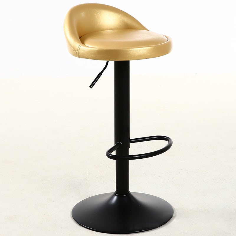 Industrial Metal Adjustable Swivel Barstool with Cushion 32" Height Bar Stool 1 Piece